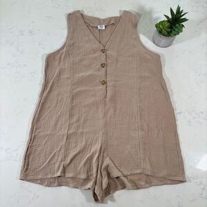 Cotton On Lightweight, Loose Crinkle Cotton Romper Sz. L